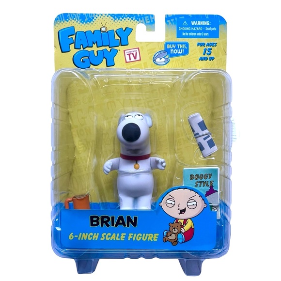 BRAND NEW FAMILY GUY BRIAN 6-INCH COLLECTIBLE FIGURE SERIES 1 BY MEZCO - Picture 1 of 6